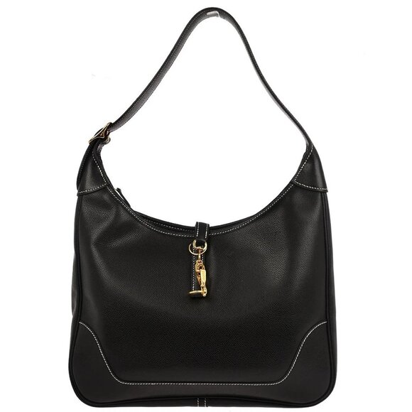 Hermes Handbags - Hermes Black Courchevel Trim 31 Shoulder Bag P□E 126512